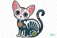 Sphynx Day of The Dead Cat Sublimation Clipart Product Image 1