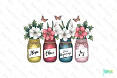 December - Holly & Narcissus for Mother's Day Clipart Product Image 1
