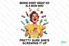 Behind Every Great Kid Is A Mom Who PNG Product Image 1