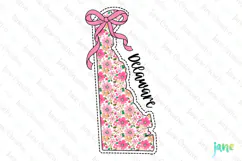 Delaware Floral Coquette PNG - 50 States Design Product Image 1