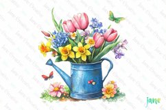 Easter With Spring Flowers Clipart Product Image 1