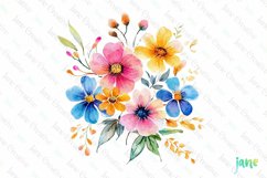 Easter With Spring Flowers Clipart Product Image 1