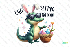 Egg-citing Gator PNG Product Image 1