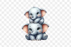 Stack Of Elephants Sublimation Clipart Product Image 2