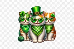 Patrick's Day Colorful Trio Of Exotic Shorthair Cat Product Image 2