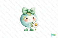 Cute Earth Clipart Sublimation Product Image 1
