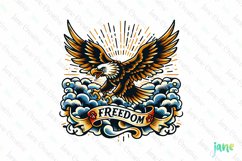 Fierce Eagle Freedom Neotraditional Tattoo Designs Product Image 2
