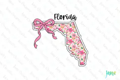 Florida Floral Coquette PNG - 50 States Design Product Image 1