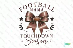 Vintage Pink Autumn Football Mama Clipart Product Image 1
