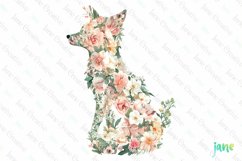 Spring Floral Fox Clipart Product Image 1