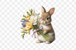 Rabbits And Freesias Bloom Clipart Product Image 3