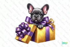 French Bulldog Christmas Clipart Product Image 1