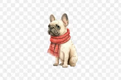 Cold-Weather French Bulldog Sublimation Clipart Product Image 2