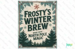 Frosty's Winter Brew Label Sublimation Product Image 1