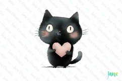 Funny Black Cats Sublimation Clipart Product Image 1