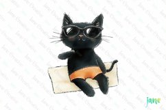 Funny Black Cats Sublimation Clipart Product Image 1