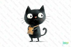 Funny Black Cats Sublimation Clipart Product Image 1