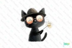 Funny Black Cats Sublimation Clipart Product Image 1
