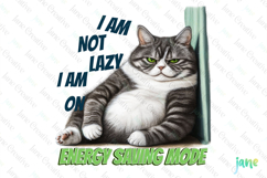 Energy aving Mode Funny Sarcastic Animal Quotes Clipart Product Image 1