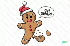 Gingerbread Christmas Quotes Sublimation Product Image 1