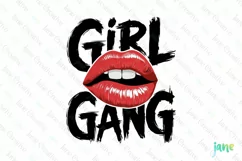 Girl Gang Sexy Lips Sublimation Clipart Product Image 1