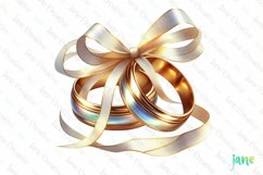 Gold Wedding Bands Sublimation Clipart Product Image 1