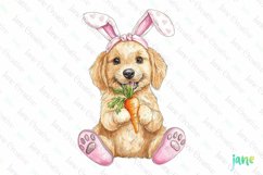 Easter Bunny Golden Retriever Dog Clipart Product Image 1