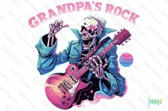 Grandpa's Rock Funny Skeleton Father's Day Product Image 1