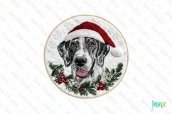 Embroidered Christmas Great Dane Dog Ornament Clipart Product Image 1