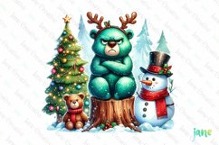 Grumpy Christmas Bears Sublimation Product Image 1