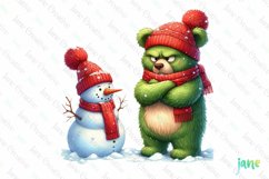 Grumpy Christmas Bears Sublimation Product Image 1