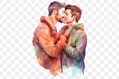 LGBTQ Couple Watercolor Sublimation Clipart Product Image 7