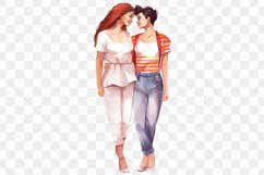 LGBTQ Couple Watercolor Sublimation Clipart Product Image 8