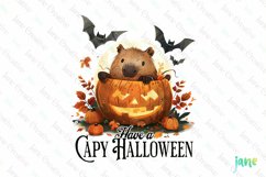 Halloween Capybara Sublimation Clipart Product Image 1