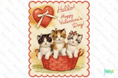 Hello Happy Valentine&#039;s Day Illustration Card Product Image 1