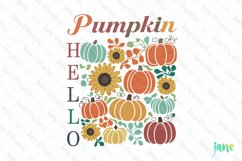 Hello Pumpkin Boho Fall Autumn Clipart Product Image 1