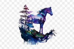 Colorful Horse Watercolor Sublimation Clipart Product Image 5