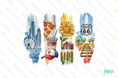 Illinois State Brushstroke USA PNG Product Image 1