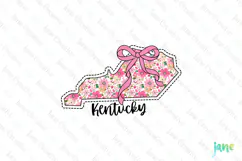 Kentucky Floral Coquette PNG - 50 States Design Product Image 1