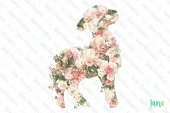Spring Floral Lamb Clipart Product Image 1