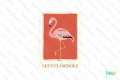 Let&#039;s Flamingle Valentine&#039;s Illustration Card Product Image 1