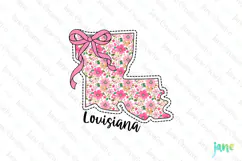 Louisiana Floral Coquette PNG - 50 States Design Product Image 1
