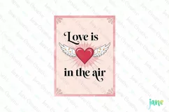 Love Is In The Air Valentine's Illustration Card Product Image 1