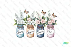 May - Lily of the Valley & Hawthorn for Mother's Day Clipart Product Image 1