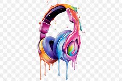 Melting Headphone Watercolor Sublimation Bundle Product Image 3