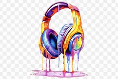 Melting Headphone Watercolor Sublimation Bundle Product Image 5