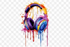 Melting Headphone Watercolor Sublimation Bundle Product Image 7