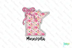 Minnesota Floral Coquette PNG - 50 States Design Product Image 1