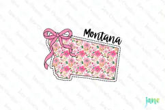 Montana Floral Coquette PNG - 50 States Design Product Image 1