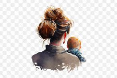 Mother And Newborn Baby Watercolor Sublimation Clipart Product Image 3
